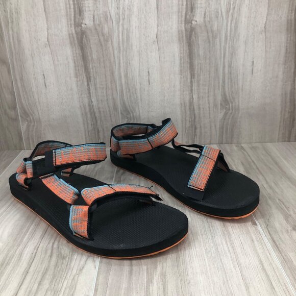 Teva Sandals Mens 10 Orange Blue Hook and Loop Outdoor Shoes main image 11
